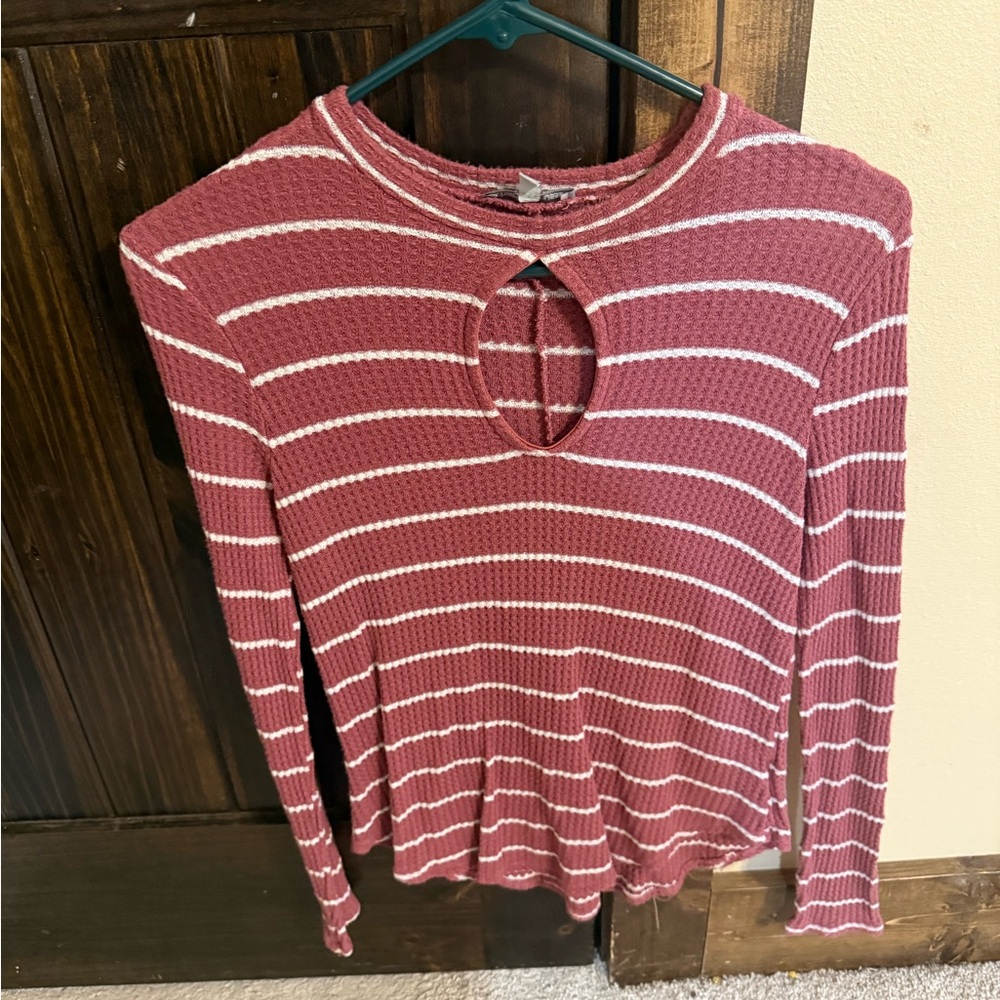 Striped Pink Long Sleeve Top